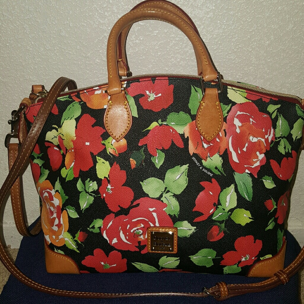 Dooney & Bourke Floral Satchel - Picture 1 of 7
